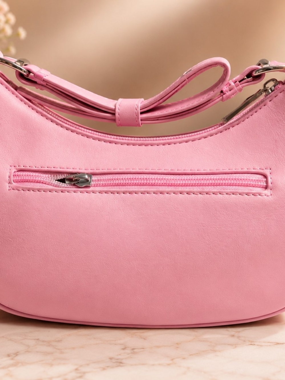 Pink Women’s Shoulder Bag - Stylish Everyday Carry - Picture 4 of 4